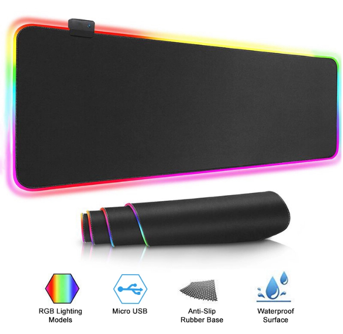 GAMING MOUSEPAD RGB GMSWT5 800X300X4MM BLACK Rimedia
